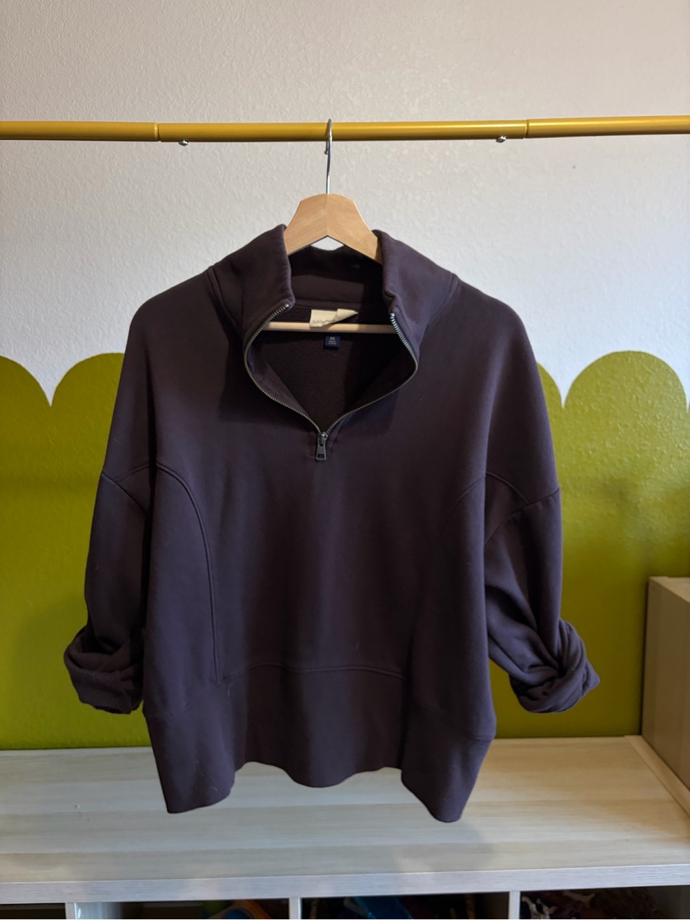 Oversized Espresso Half Zip WOMENS XXL
